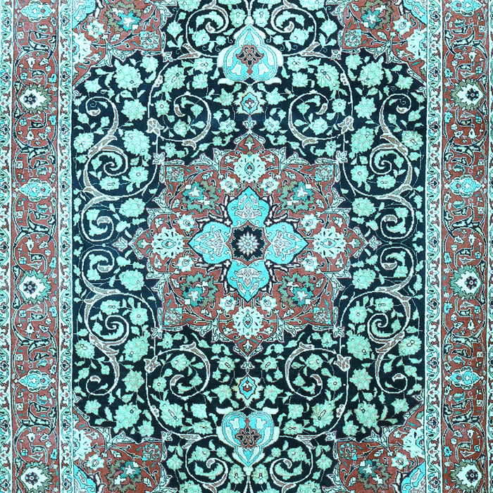 Machine Washable Persian Light Blue Traditional Rug, wshtr1088lblu