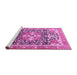 Sideview of Machine Washable Persian Pink Traditional Rug, wshtr1088pnk