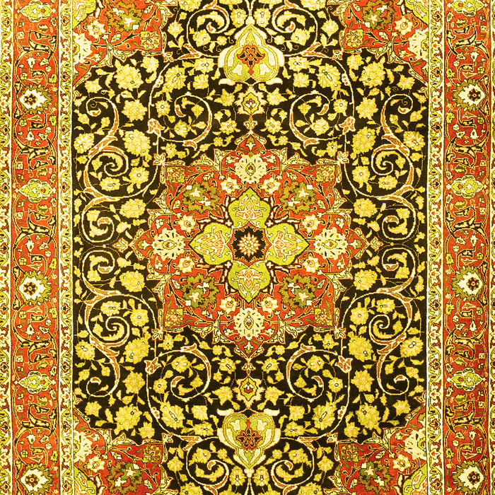 Machine Washable Persian Yellow Traditional Rug, wshtr1088yw