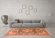 Machine Washable Persian Orange Traditional Area Rugs in a Living Room, wshtr1088org