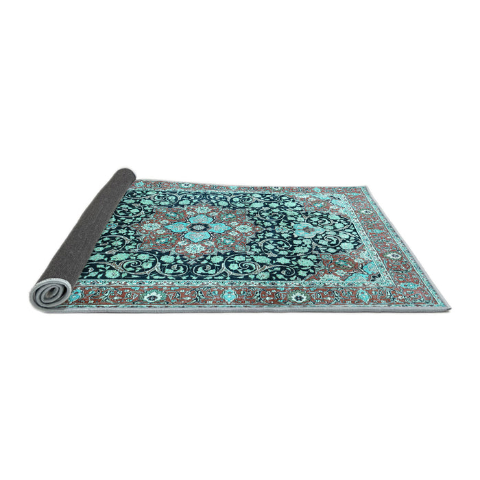Sideview of Persian Light Blue Traditional Rug, tr1088lblu