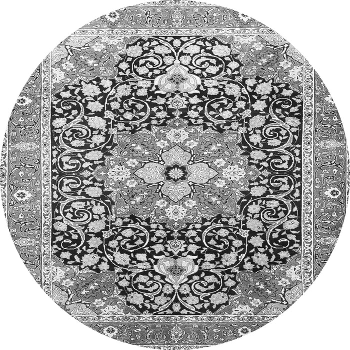 Machine Washable Persian Gray Traditional Rug, wshtr1088gry