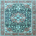 Square Persian Light Blue Traditional Rug, tr1088lblu