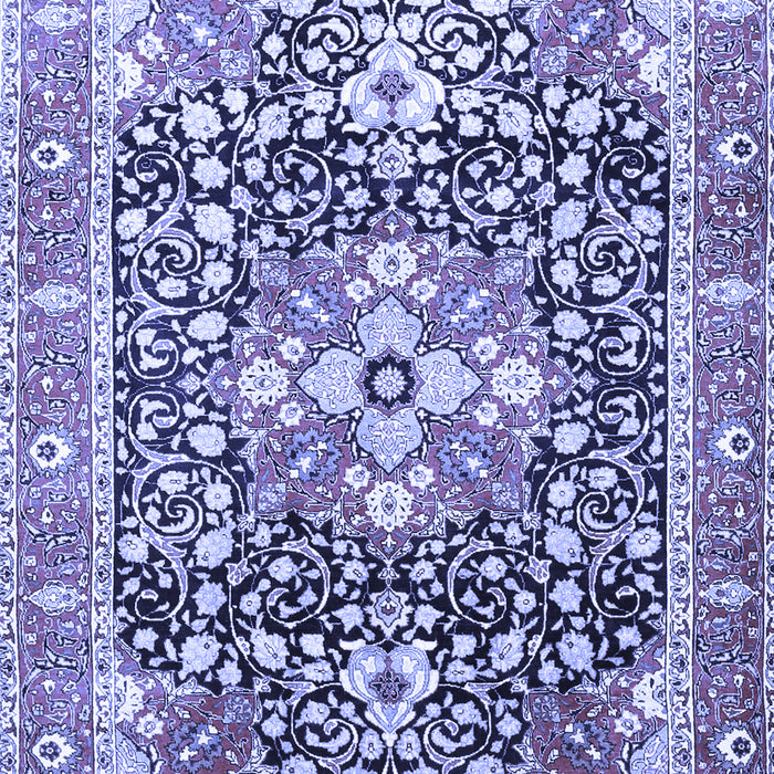 Machine Washable Persian Blue Traditional Rug, wshtr1088blu