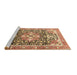 Sideview of Machine Washable Persian Brown Traditional Rug, wshtr1088brn