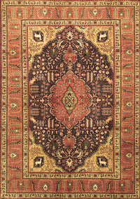 Medallion Brown Traditional Rug, tr1089brn