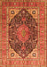 Medallion Orange Traditional Rug, tr1089org