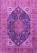 Machine Washable Medallion Purple Traditional Area Rugs, wshtr1089pur