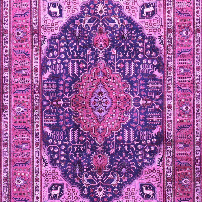 Machine Washable Medallion Purple Traditional Area Rugs, wshtr1089pur