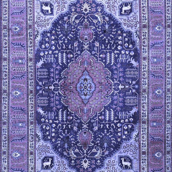 Medallion Blue Traditional Rug, tr1089blu