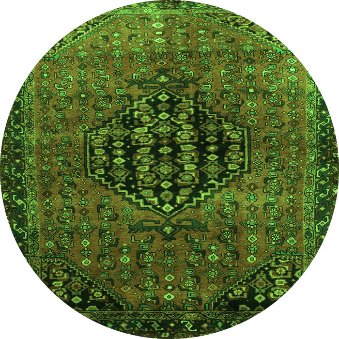 Machine Washable Persian Green Traditional Area Rugs, wshtr108grn