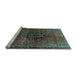 Sideview of Machine Washable Persian Light Blue Traditional Rug, wshtr108lblu