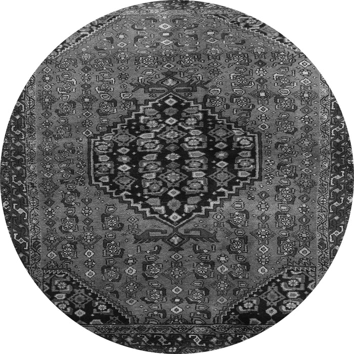 Machine Washable Persian Gray Traditional Rug, wshtr108gry