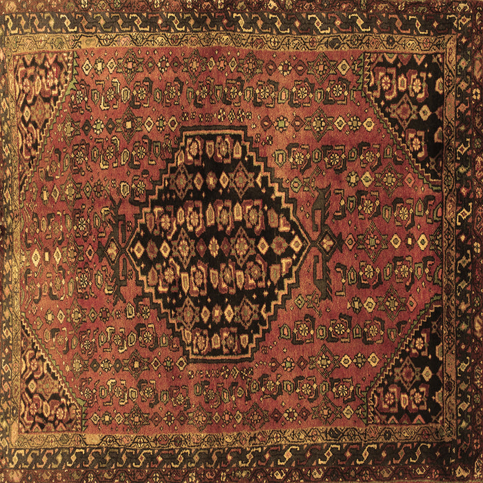 Square Machine Washable Persian Brown Traditional Rug, wshtr108brn