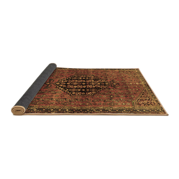 Sideview of Persian Brown Traditional Rug, tr108brn