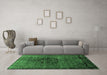 Machine Washable Persian Emerald Green Traditional Area Rugs in a Living Room,, wshtr108emgrn