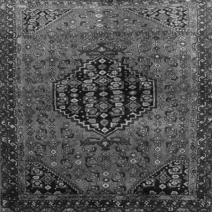 Round Machine Washable Persian Gray Traditional Rug, wshtr108gry