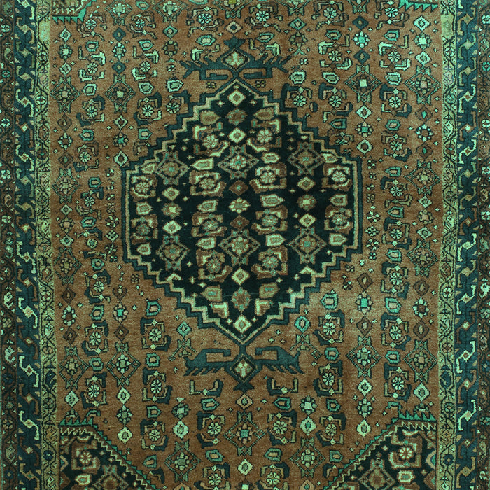 Machine Washable Persian Turquoise Traditional Area Rugs, wshtr108turq