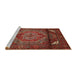 Sideview of Machine Washable Traditional Tomato Red Rug, wshtr109