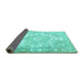 Sideview of Persian Turquoise Traditional Rug, tr1090turq