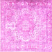 Square Persian Pink Traditional Rug, tr1090pnk