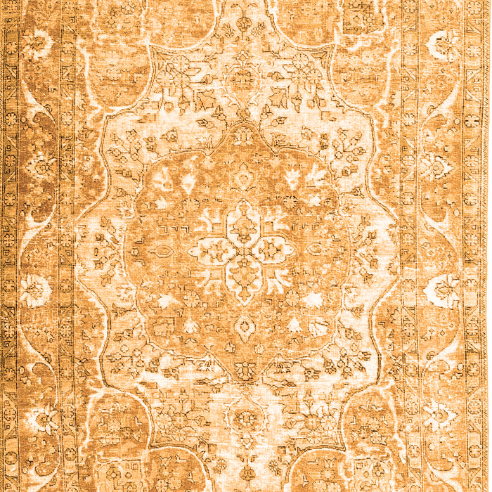Serging Thickness of Machine Washable Persian Orange Traditional Area Rugs, wshtr1090org