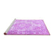 Sideview of Machine Washable Persian Purple Traditional Area Rugs, wshtr1090pur