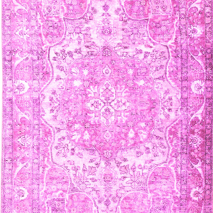 Machine Washable Persian Pink Traditional Rug, wshtr1090pnk