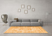 Machine Washable Persian Orange Traditional Area Rugs in a Living Room, wshtr1090org