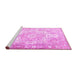 Sideview of Machine Washable Persian Pink Traditional Rug, wshtr1090pnk