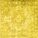 Square Persian Yellow Traditional Rug, tr1090yw