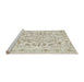 Sideview of Machine Washable Traditional Camel Brown Rug, wshtr1091