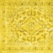 Square Persian Yellow Traditional Rug, tr1091yw