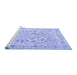 Sideview of Machine Washable Persian Blue Traditional Rug, wshtr1091blu