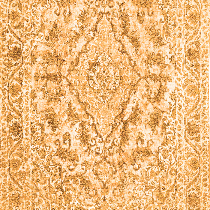 Serging Thickness of Machine Washable Persian Orange Traditional Area Rugs, wshtr1091org