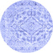 Round Persian Blue Traditional Rug, tr1091blu