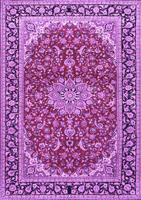 Medallion Purple Traditional Rug, tr1092pur