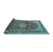 Sideview of Medallion Light Blue Traditional Rug, tr1092lblu