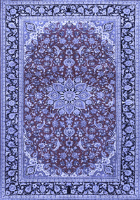 Medallion Blue Traditional Rug, tr1092blu