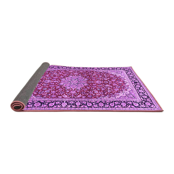 Sideview of Medallion Purple Traditional Rug, tr1092pur