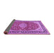 Sideview of Medallion Purple Traditional Rug, tr1092pur