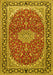 Medallion Yellow Traditional Rug, tr1092yw