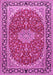 Machine Washable Medallion Pink Traditional Rug, wshtr1092pnk