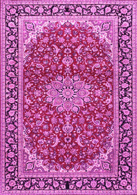 Medallion Pink Traditional Rug, tr1092pnk