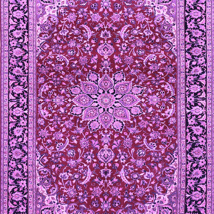 Machine Washable Medallion Purple Traditional Area Rugs, wshtr1092pur