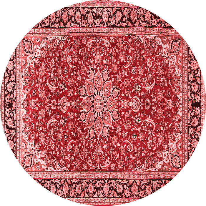 Medallion Red Traditional Rug, tr1092red