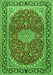 Medallion Green Traditional Rug, tr1092grn