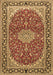 Machine Washable Medallion Brown Traditional Rug, wshtr1092brn