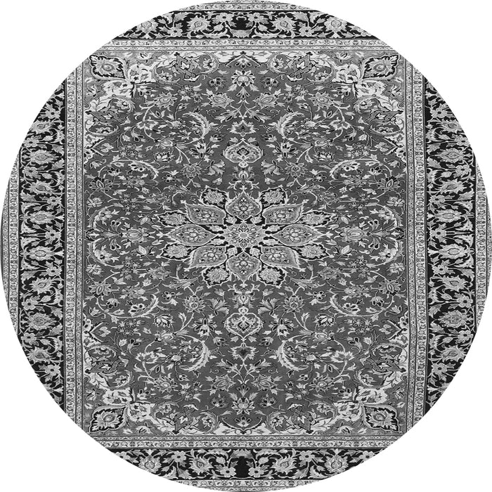 Square Medallion Gray Traditional Rug, tr1092gry