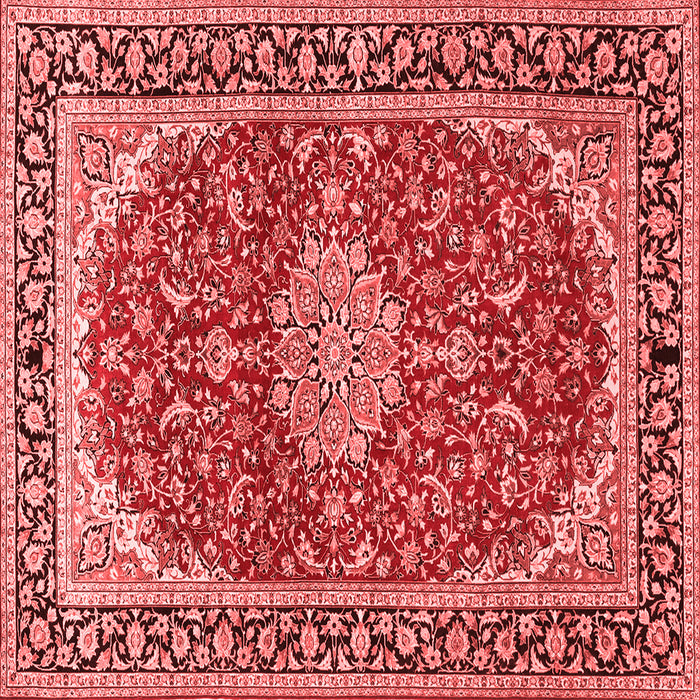 Medallion Red Traditional Rug, tr1092red